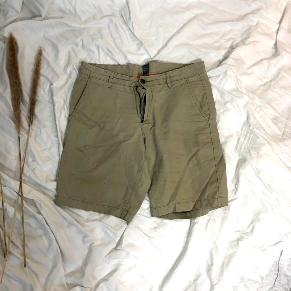 Khaki cargo shorts
